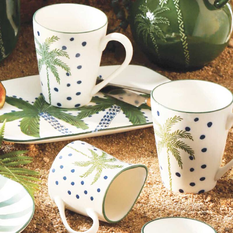 Coconut Bay Rectangle Plate - White Palm image number 1